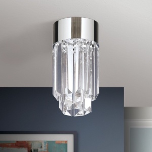 Plafoniera cu cristal K9 design elegant PRISM crom 156372 universul-luminii.ro