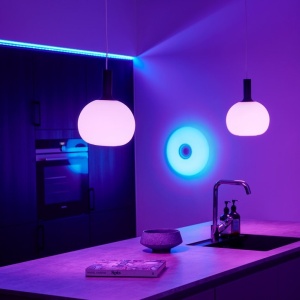 Plafoniera cu LED RGB, difuzor Bluetooth si protectie IP54 Djay Smart Colour 221002 universul-luminii.ro