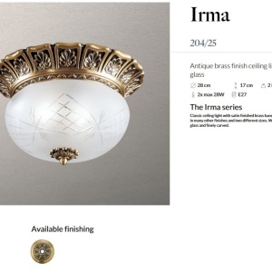Plafoniera design clasic realizata manual Irma 28cm 144422 universul-luminii.ro