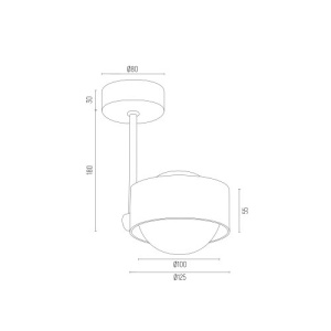 Plafoniera design minimalist Massimo plus negru 90262 universul-luminii.ro