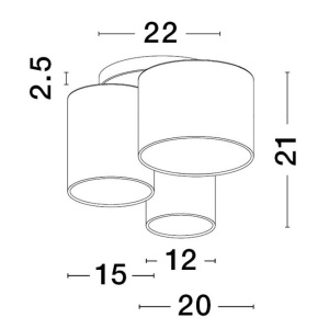 Plafoniera design modern BRYSON 214232 universul-luminii.ro