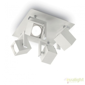 Plafoniera design modern cu 4 spoturi directionabile MOUSE PL4 alba 073583