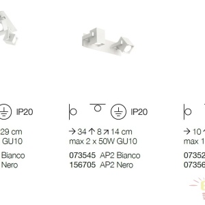 Plafoniera design modern cu 4 spoturi directionabile MOUSE PL4 alba 073583 56772 universul-luminii.ro