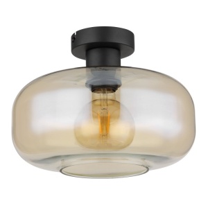 Plafoniera design modern Giuseppe negru, chihlimbar - Img 2