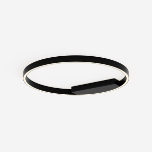 Plafoniera design modern LED Rim 60cm negru 594982 universul-luminii.ro