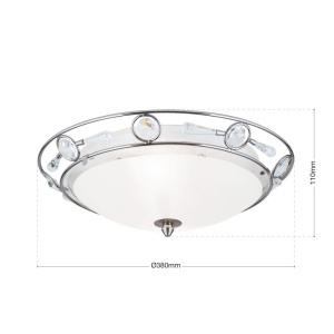 Plafoniera design modern OPALDESIGN 38cm, satin 241382 universul-luminii.ro