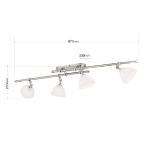Plafoniera design modern OPALDESIGN 4L, satin - Img 7