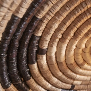 Plafoniera eco din iarba de mare Andros, negru/natur/alb 216982 universul-luminii.ro