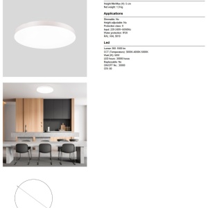 Plafoniera LED 50W, diametru 60cm, TURIN CCT II - Img 9