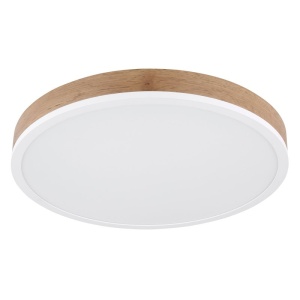Plafoniera LED aluminiu alb, MDF aspect de lemn DORO 45cm