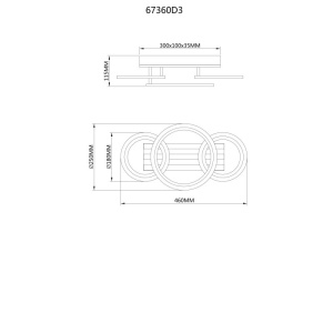Plafoniera LED CCT BLEVINS riflaj MDF cu efect de lemn 620092 universul-luminii.ro