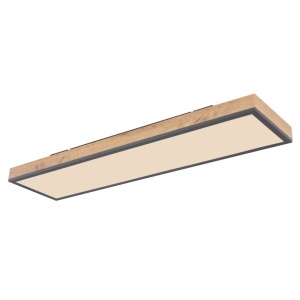 Plafoniera LED CCT cu aspect lemn design dreptunghiular DORO