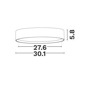 Plafoniera LED CCT cu protectie IP44 Binary Pro 24W, negru/ auriu - Img 3