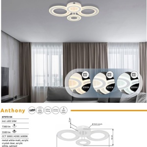 Plafoniera LED CCT design circular ANTHONY - Img 12