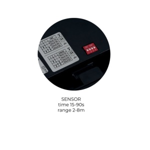 Plafoniera LED CCT, Protectie IP44, Senzor de miscare, PANDINO 40cm negru - Img 3
