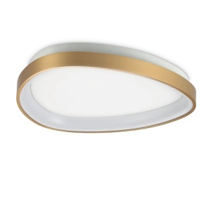 Plafoniera LED design circular GEMINI PL D042 ON-OFF OTTONE 4000K
