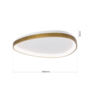 Plafoniera LED design modern slim CHARLIE patina D-65cm 233932 universul-luminii.ro