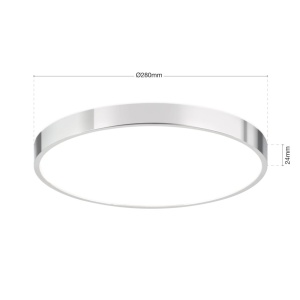 Plafoniera LED design slim BULLY D-28cm crom 234122 universul-luminii.ro