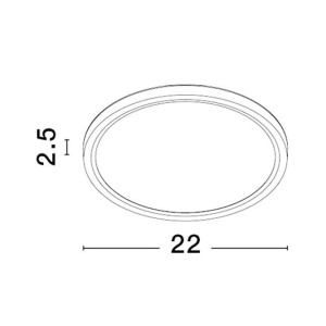 Plafoniera LED design slim DIXIE 22cm 121892 universul-luminii.ro