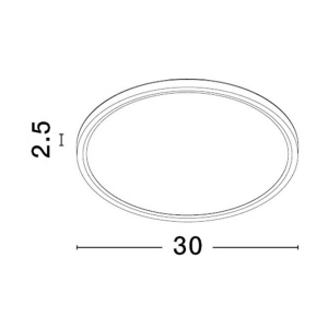 Plafoniera LED design slim DIXIE 30cm 56002 universul-luminii.ro