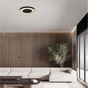 Plafoniera LED design slim PADA negru D-60cm 159402 universul-luminii.ro