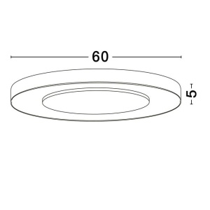 Plafoniera LED design slim PADA negru D-60cm 237162 universul-luminii.ro