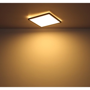 Plafoniera LED design slim Sapana negru 42x42cm 212882 universul-luminii.ro