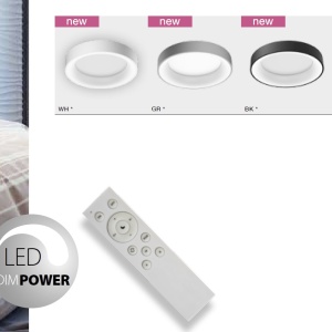 Plafoniera LED dimabila cu telecomanda SOVANA TOP 55 alba 70292 universul-luminii.ro