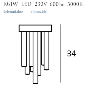 Plafoniera LED dimabila design Premium Class Quality ORGANIC crom C0117D MX - Img 2
