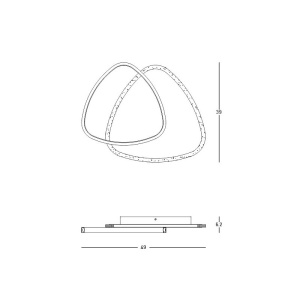 Plafoniera LED dimabila design slim Alysia alba 153782 universul-luminii.ro