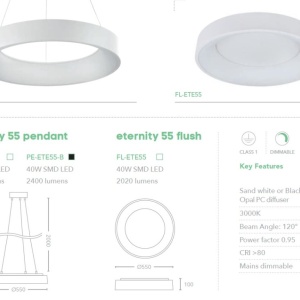 Plafoniera LED Eternity 55cm 116522 universul-luminii.ro