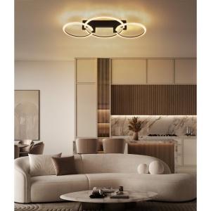 Plafoniera LED metal negru FLETCHER D2 - Img 2