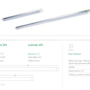 Plafoniera LED mobila/ perete/tavan Vulcan 2ft - Img 5