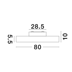 Plafoniera LED moderna design slim PERFECT 80cm negru 3000K Dimmable 223322 universul-luminii.ro