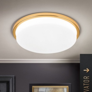 Plafoniera LED moderna LEROX 40cm aurie 24K 95612 universul-luminii.ro