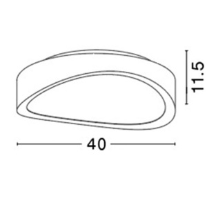 Plafoniera LED moderna Onda 40cm NVL-61471601 82962 universul-luminii.ro