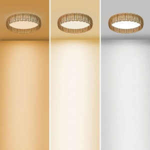 Plafoniera LED ratan design natural KILIMANJARO 54,5cm 220672 universul-luminii.ro