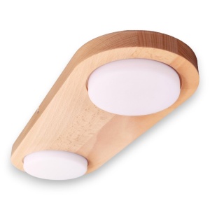 Plafoniera LED rustica fabricata manual din lemn OKIO 2L 151342 universul-luminii.ro