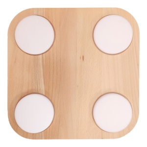 Plafoniera LED rustica fabricata manual din lemn OKIO 4L - Img 4