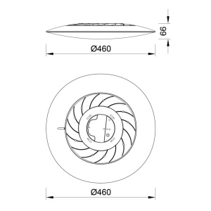 Plafoniera LED SLIM CCT 50W, 46CM - Img 8