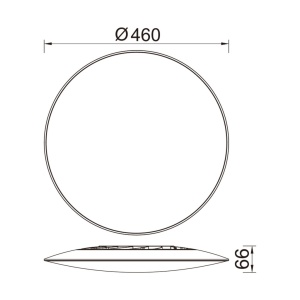 Plafoniera LED SLIM CCT II 50W, 46CM CCT 3000-4000-6500K - Img 5