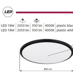 Plafoniera LED slim design circular XANDER negru 162022 universul-luminii.ro