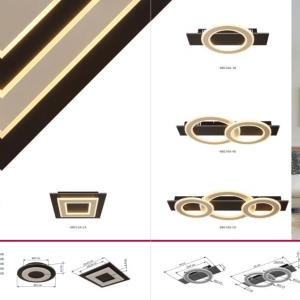 Plafoniera LED slim MDF maro JAYDEN 250472 universul-luminii.ro