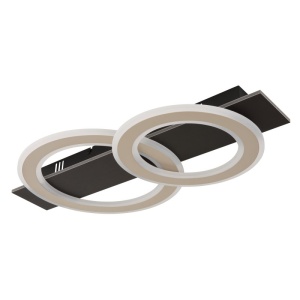 Plafoniera LED slim MDF maro JAYDEN 250982 universul-luminii.ro