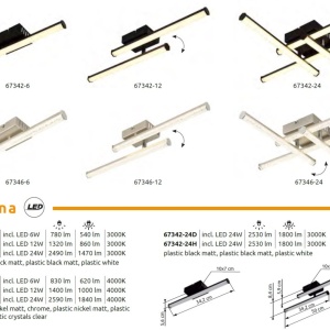 Plafoniera LED slim pivotanta KIRINA 250962 universul-luminii.ro
