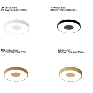 Plafoniera LED Smart dimabila cu telecomanda COIN 38cm aurie 132472 universul-luminii.ro