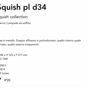 Plafoniera LED Squish pl d34 165102 universul-luminii.ro