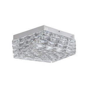 Plafoniera metal cromat si sticla LED Modena