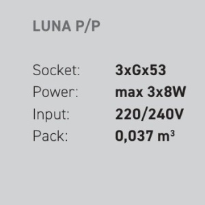 Plafoniera moderna Luna 40x47,5cm, alb sau gri 147392 universul-luminii.ro
