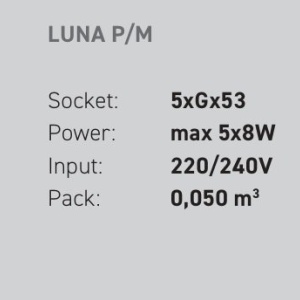 Plafoniera moderna Luna 50x60cm, alb sau gri 147402 universul-luminii.ro